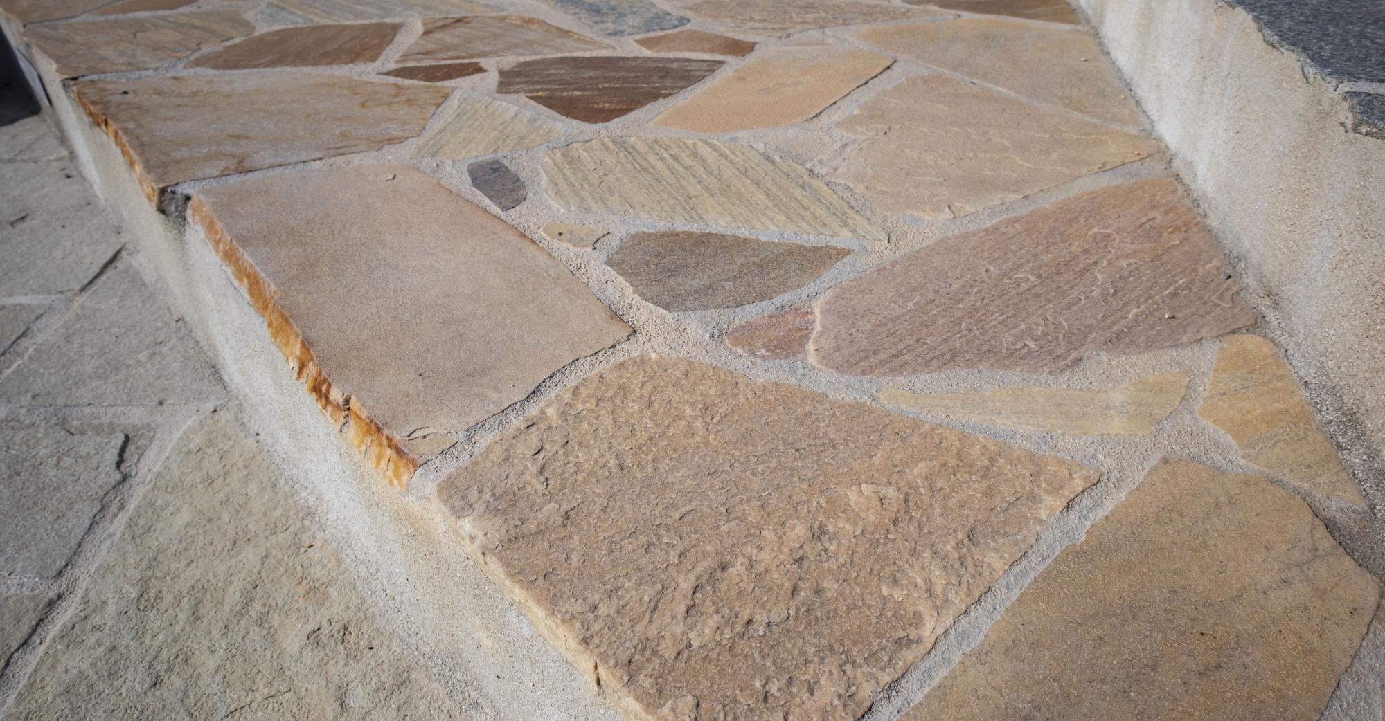 Quartzite jaune escalier