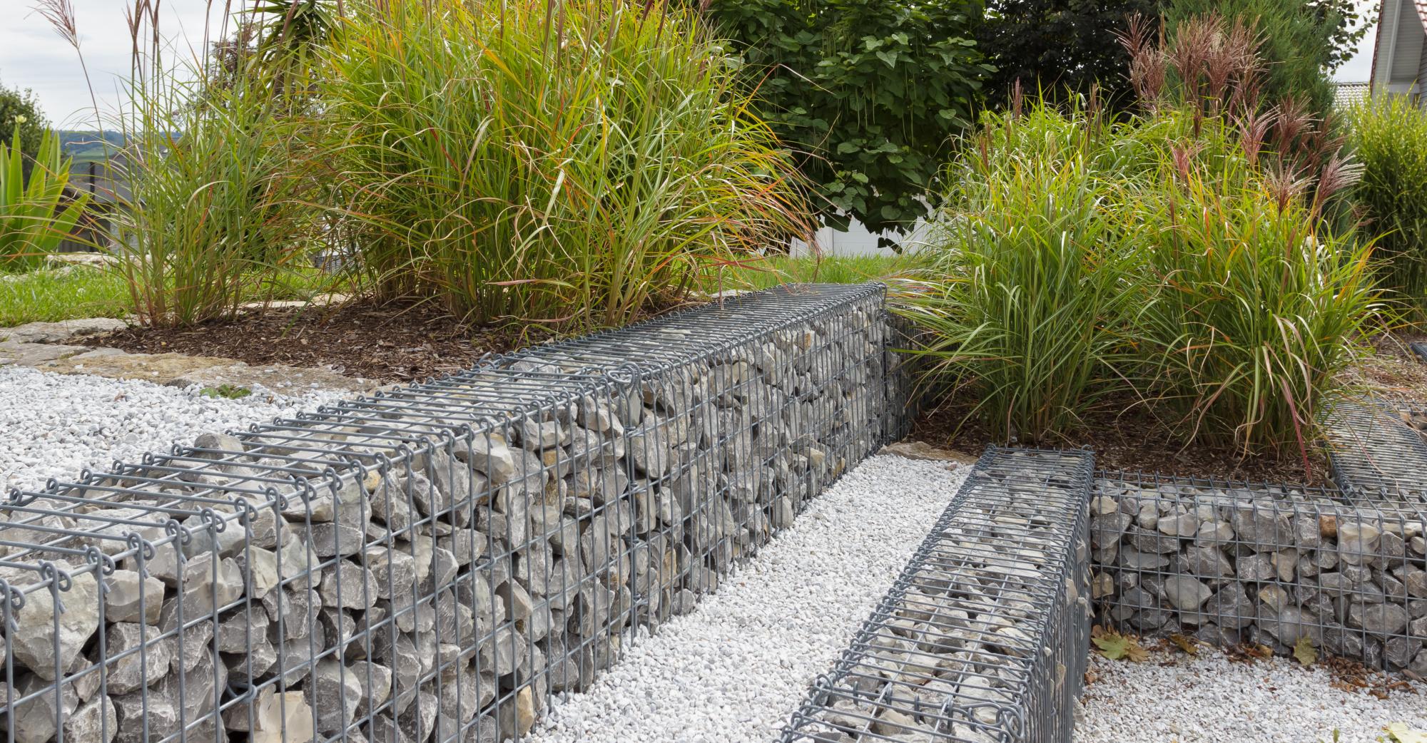 Murs de soutènement en gabions