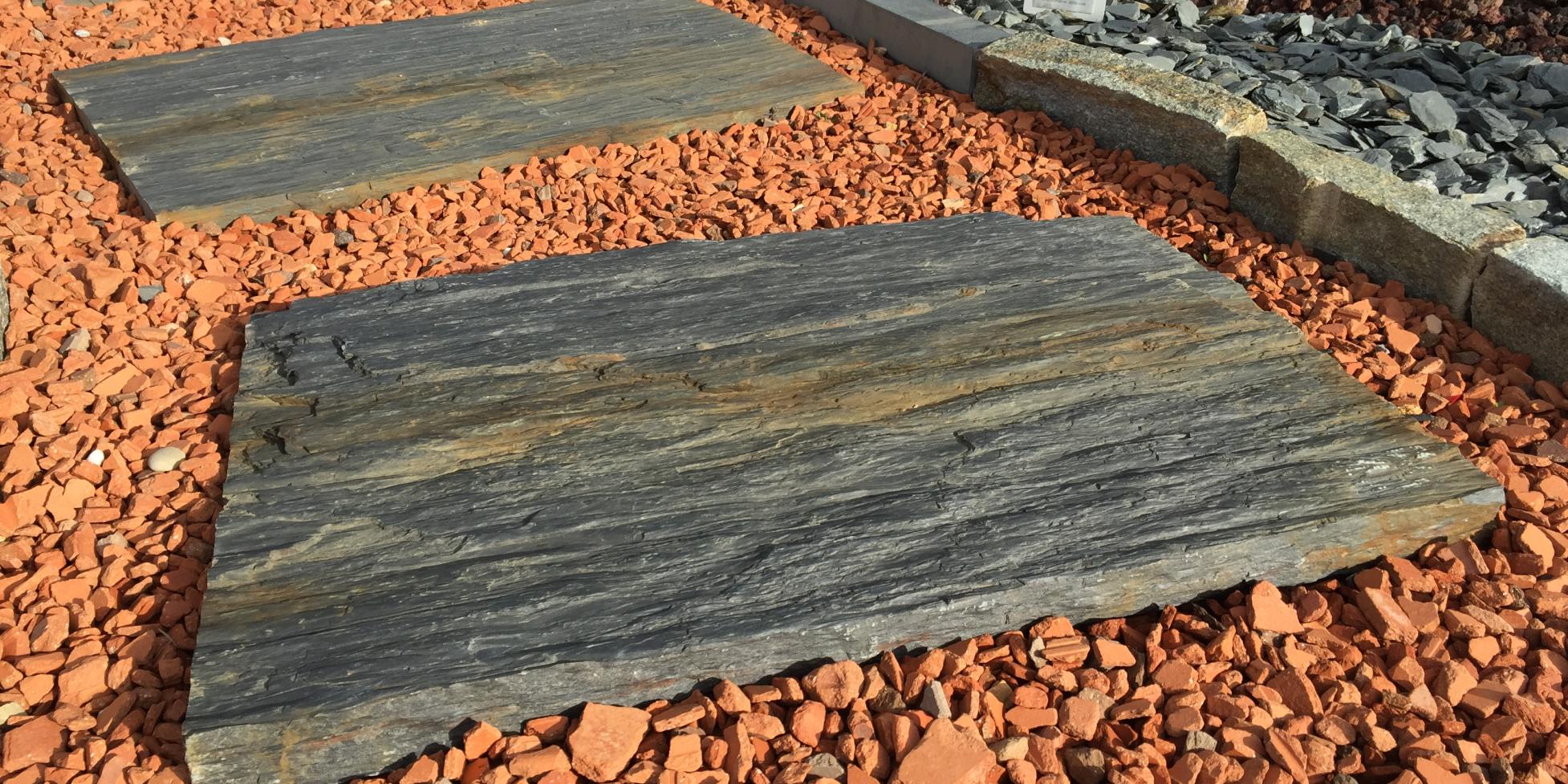 Plaque de schiste à bouts sciés en vente chez Roches et Galets