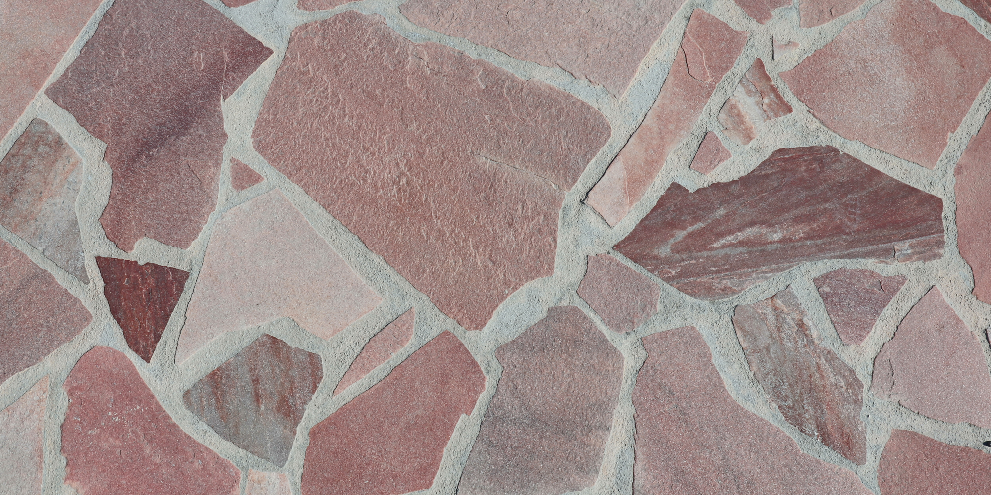 Opus incertum en quartzite rose en vente chez Roches et Galets